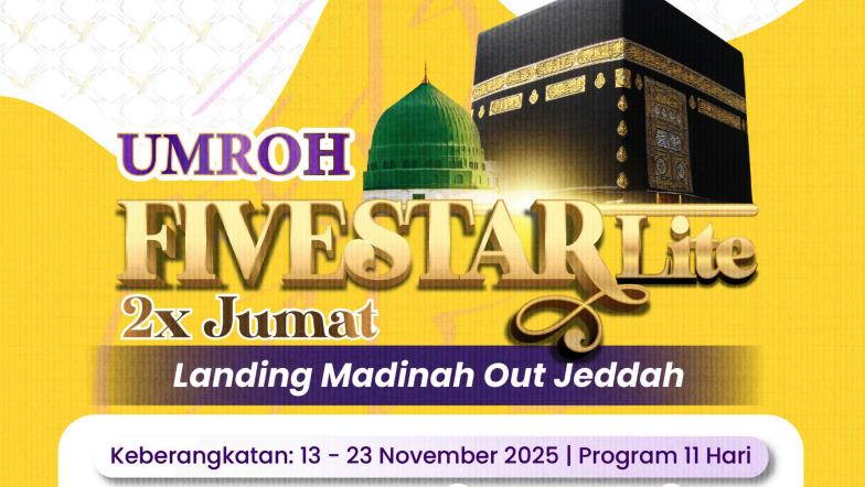 Five Star Lite 11 Hari Saudia Landing Madinah 2x Jumat