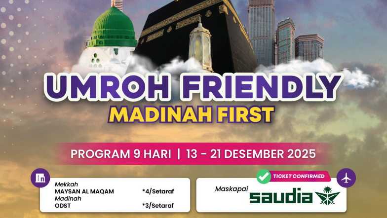 Friendly 9 Hari Saudia Madinah First