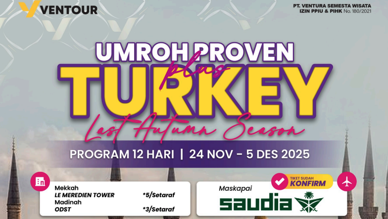 Proven Plus Turki 12 Hari Saudia Plus City Tour Thaif Last Autumn Season