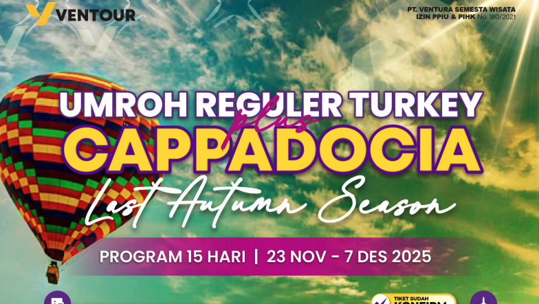 Reguler Turki Cappadocia 15 Hari Saudia Plus City Tour Thaif Last Autumn Season